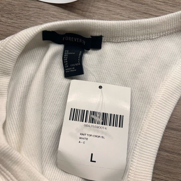 NWT Off White Cream Ribbed Racerback Ribbed Tank - Picture 8 of 8